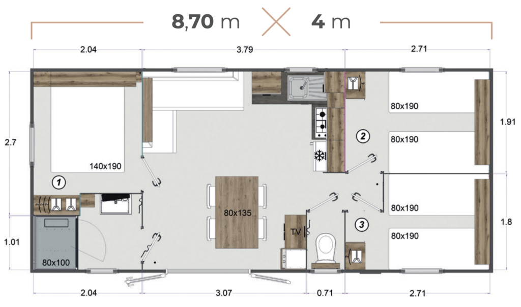 plan du mobile home